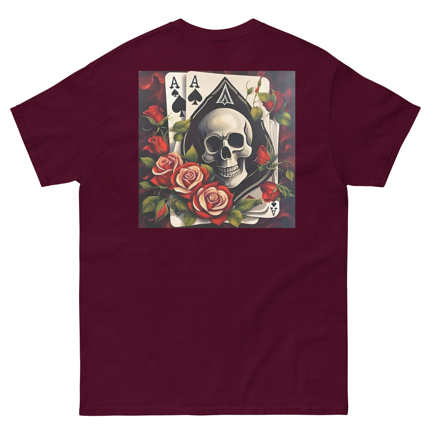 (U) Ace Rose N Skull Tee