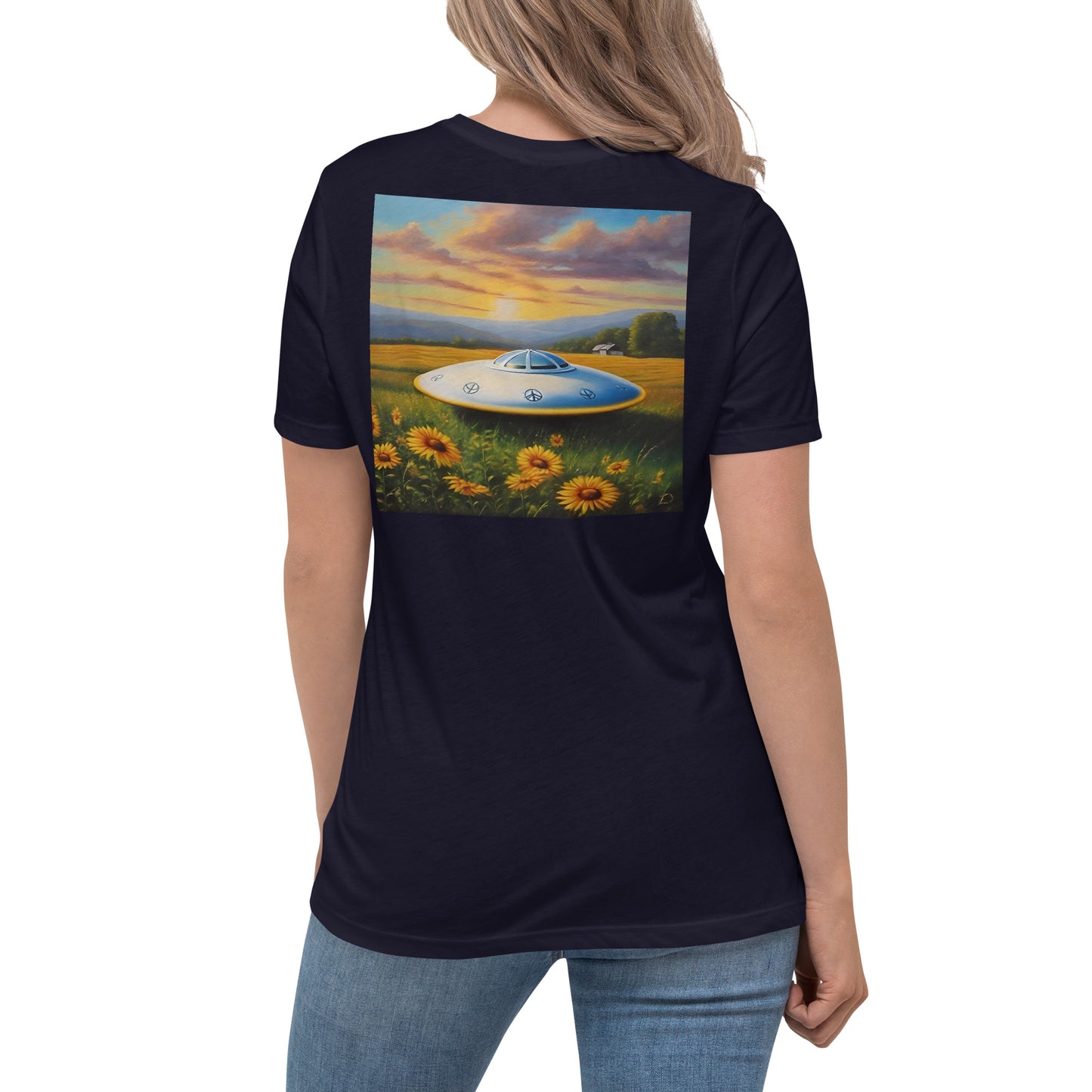 (W) Relaxed Sunflower Field shirt