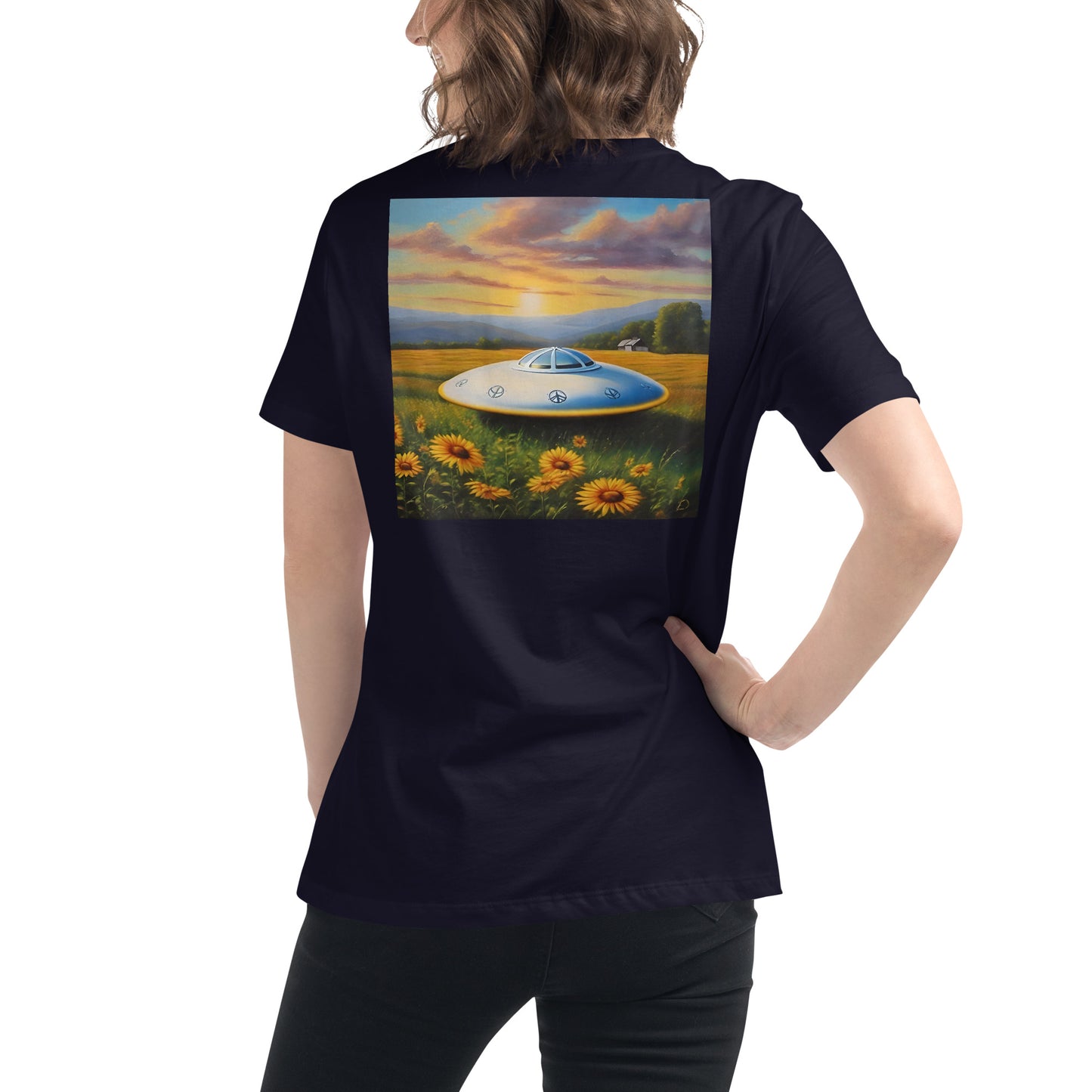 (W) Relaxed Sunflower Field shirt