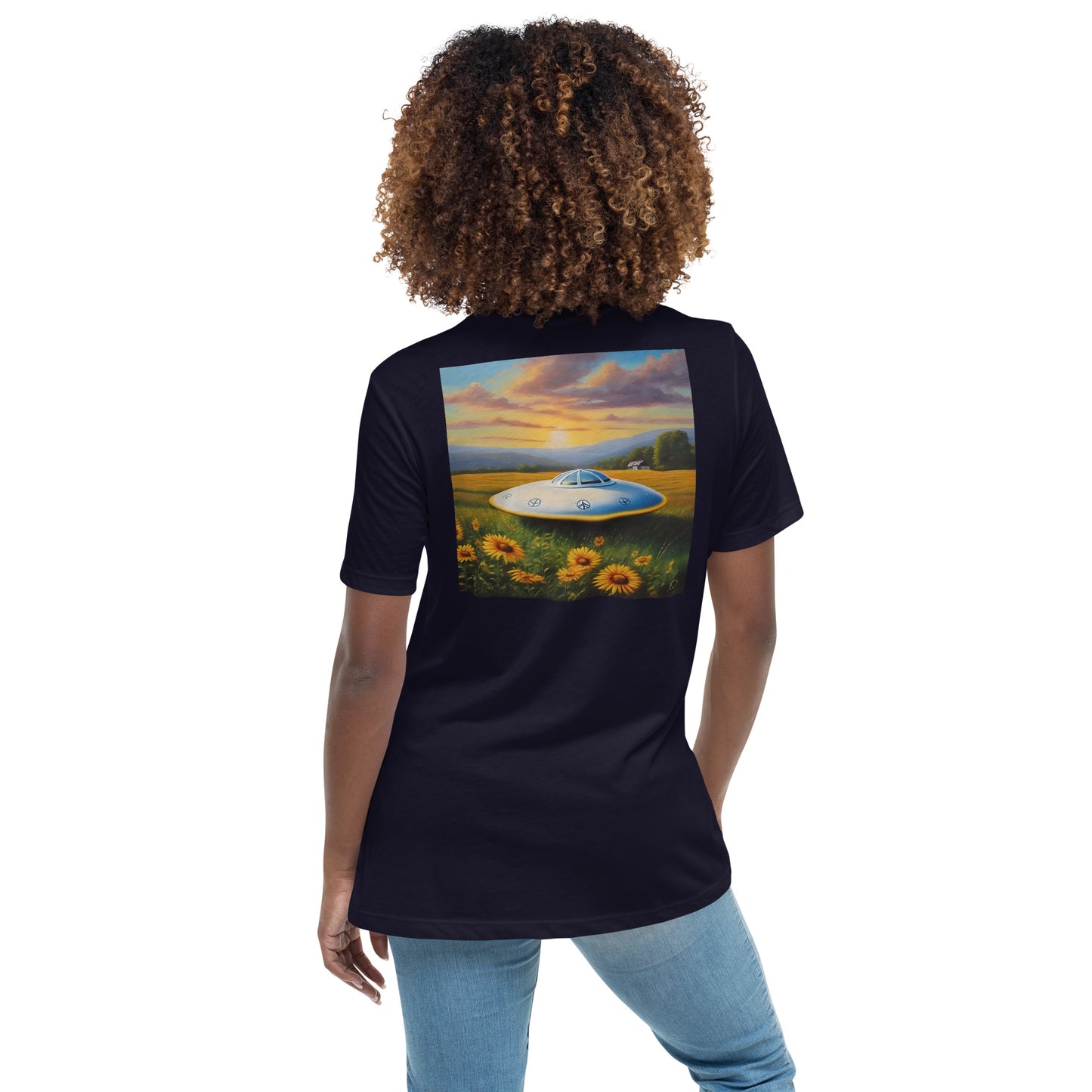 (W) Relaxed Sunflower Field shirt